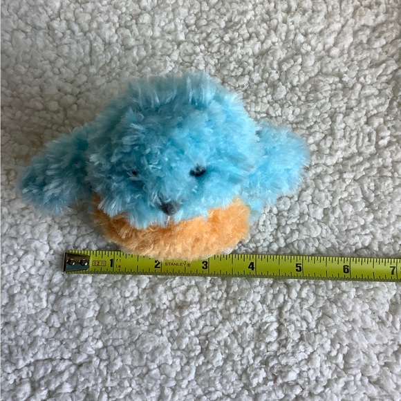 MANHATTAN TOY 5 inch Baby Bird 2013 Plush Stuffed Animal Toy Orange & Blue - Picture 3 of 7